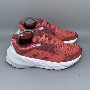 adidas Coral Red and White Running Sneakers